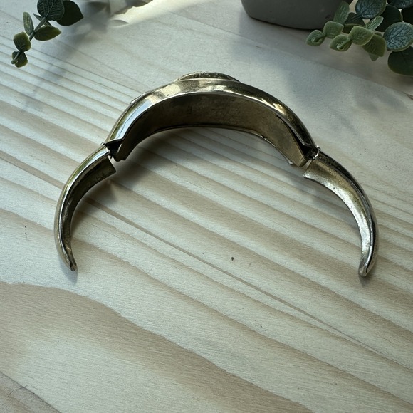 Vintage 1950 CORO Adolph Katz Cuff Bracelet Size 5.5 Clear Rhinestones‎ Pat Pend - Picture 5 of 13